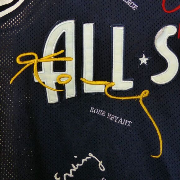 VTG NBA All Star Jersey 2XL Embroidered Autographs Jordan Kobe Lebron Magic Bird - Picture 6 of 16